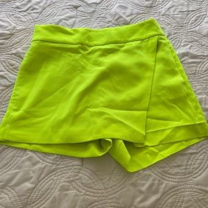 Neon Green Skort